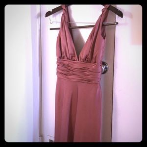 Calvin Klein evening gown. Cover shot is color